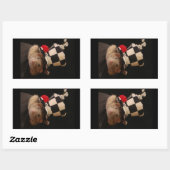 可愛ファンシーい帽子のダンボラット 長方形シール (シート)