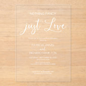 可愛ファンシーい書道を愛す結婚るもの アクリル招待状 (正面)