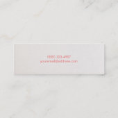 可愛フェイクい続編美しいファッションメイクアップアーティスト2 スキニー名刺 (裏面)