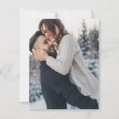 可愛フェイクいVellum効果写真タイポグラフィ結婚の 招待状 (裏面)