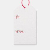 可愛フェイク感じ雪だるま ギフトタグ (裏面)