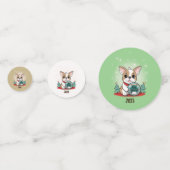 可愛フランスのいブおもしろいルドッグ大晦日パーティー コンフェッティ (裏面)