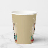 可愛フランスのいブおもしろいルドッグ大晦日パーティー 紙コップ (右)