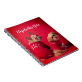 可愛フランスのいブルドッグとシーズー(犬)Tzuパーソナライズされた ノートブック (右側)