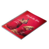 可愛フランスのいブルドッグとシーズー(犬)Tzuパーソナライズされた ノートブック (左側)