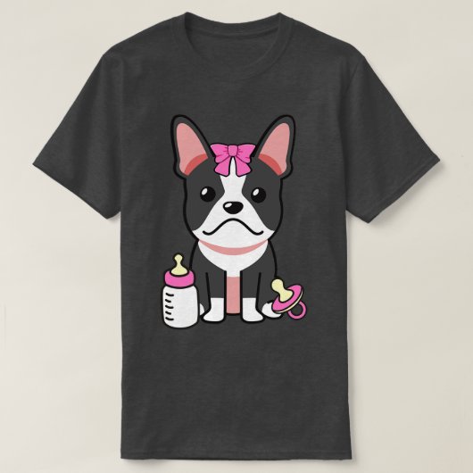 可愛フランスのいブルドッグはBaだ Tシャツ (デザイン正面)