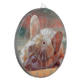 可愛フランスのいブルドッグ水の色アー絵画ト ダーツボード (正面左)