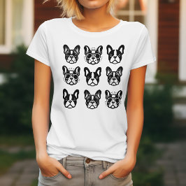 可愛フランスのいブルドッグ顔Tシャツ愛犬家 Tシャツ