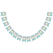 可愛フランスのいブルドッグ。 バンティングフラッグ (全)