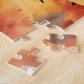 可愛フランスのいブルドッグ/秋/秋 ジグソーパズル (側面)