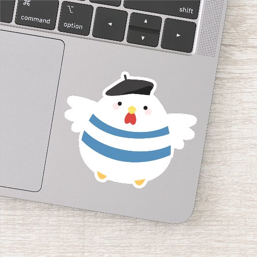 可愛フランスのい鶏とベレー シール (詳細)