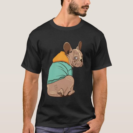 可愛フランスのらしい子犬 Tシャツ (正面)