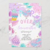 可愛ポップ・アートのい 招待状 (正面/裏面)