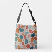 可愛ミニマルいシームレカラフルスパターン クロスボディバッグ (裏面)