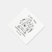 可愛ミニマルいドードルドイツシャーフ結婚ルドッグ スタンダードカクテルナプキン (角)