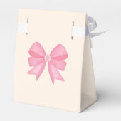 可愛ミニマルいピンクボウ誕生日ありがとう フェイバーボックス (裏面サイド)
