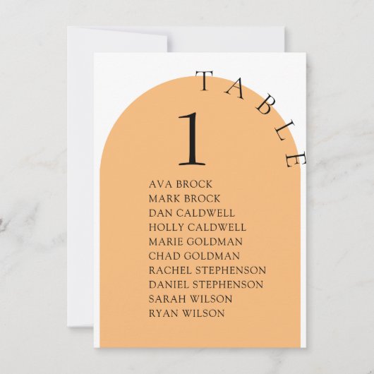 可愛ミニマルい台座席表 招待状 (正面)