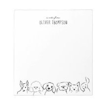 可愛ミニマルい犬の動物スケッチメモ帳からのメモ