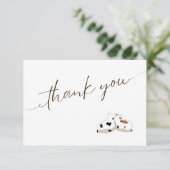 可愛ミニマルい脚本猫カップル サンキューカード (スタンド正面)