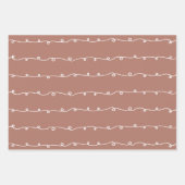 可愛メリーいパターラッピング紙カラー#B17868 ラッピングペーパーシート (正面2)