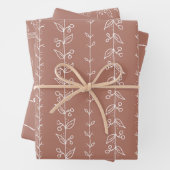 可愛メリーいパターラッピング紙カラー#B17868 ラッピングペーパーシート (インサイチュ)