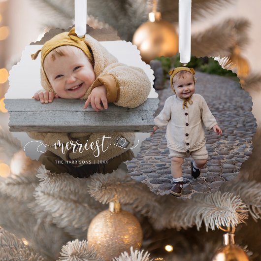 可愛メリーい書道の写真 オーナメントカード