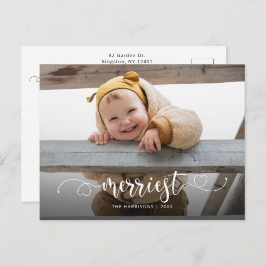 可愛メリーい書道の写真 シーズンポストカード (正面/裏面)