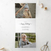 可愛メリーい書道の写真 三つ折りクリスマスカード (内部)