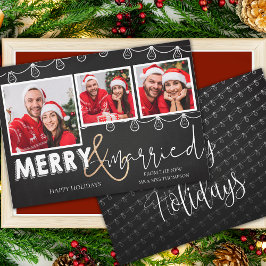 可愛メリーい結婚した初めてのクリスマス シーズンカード