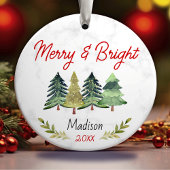 可愛メリーくて明るいクリスマスツリーは緑の赤 セラミックオーナメント