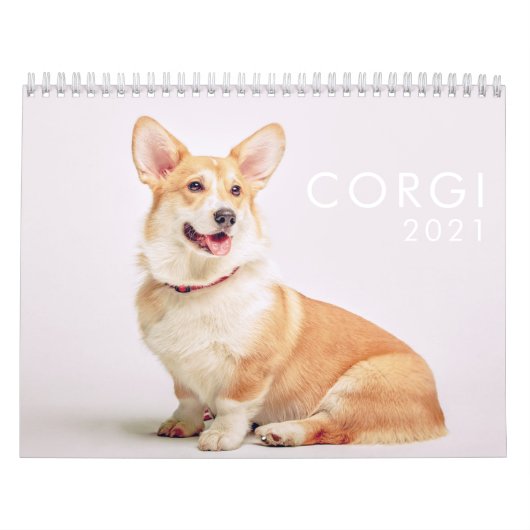 可愛モダンいおもしろいCorgi Dogsの写真 カレンダー (カバー)