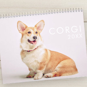 可愛モダンいおもしろいCorgi Dogsの写真 カレンダー