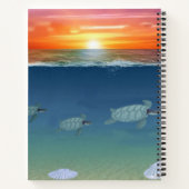 可愛モダンいイルカと海の脚本 ノートブック (裏面)