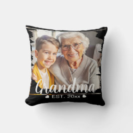 可愛モダンいエレガントおばあちゃんパーソナライズされた写真 クッション
