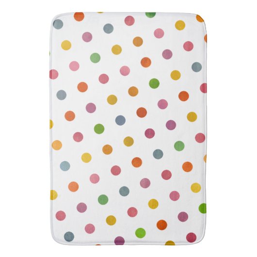 可愛モダンいエレガントシンプル数々の水玉模様 バスマット (正面縦)