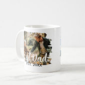 可愛モダンいエレガントパパパーソナライズされた2枚 コーヒーマグカップ (正面左)