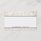 可愛モダンいエーテル《写真》ぼけ味パネル上品なクリーム 名刺 (裏面)