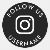 可愛モダンいカスタムinstagramソーシャルメディアパッケージ ラウンドシール (正面)