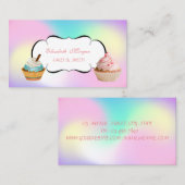 可愛モダンいカップケーキベーカリーグラデーション 名刺 (正面/裏面)