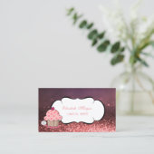 可愛モダンいカップケーキベーカリー《写真》ぼけ味 名刺 (スタンド正面)