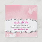 可愛モダンいカップケーキ淡い色のベーカリー スクエア名刺 (裏面)