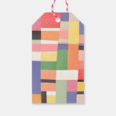 可愛モダンいカラーブロック退職パーティーありがとう ギフトタグ (裏面)