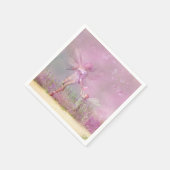 可愛モダンいガーリーピンクの蝶 スタンダードカクテルナプキン (角)