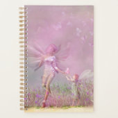 可愛モダンいガーリーピンクの蝶 プランナー手帳 (正面)