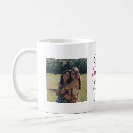 可愛モダンいガーリー姉妹写真 コーヒーマグカップ (左)