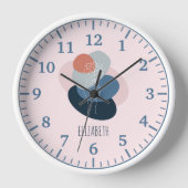 可愛モダンいガーリー房宝の持ち花芸術 壁時計 (正面)