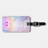 可愛モダンいガーリー、《写真》ぼけ味、猫 ラゲッジタグ (正面横)