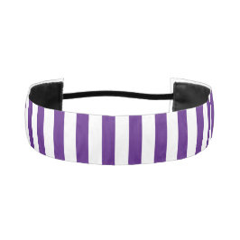 可愛モダンいクラシック紫と白ストライプの アスレチックヘッドバンド