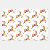 可愛モダンいクリスマスラッピング紙フラットシートSe ラッピングペーパーシート (正面)