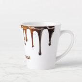 可愛モダンいクールコーヒーダレカスタムス文字 カフェラテマグ (右)